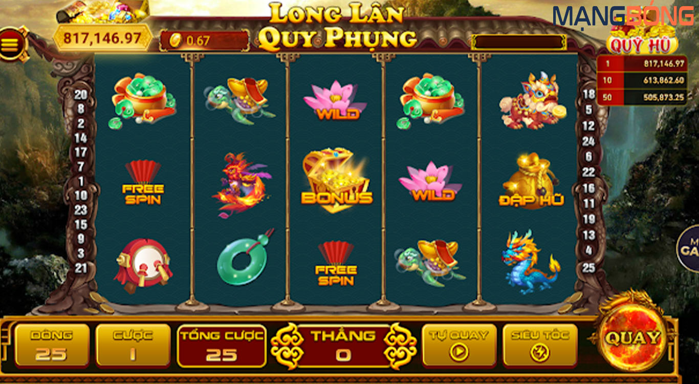 Long Lân Quy Phụng - Game Slot về tứ linh đẳng cấp